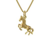 trendor Schmuck 35808 Pferd Anhänger Gold 333 mit plattierter Kette für Mädchen, 38 cm