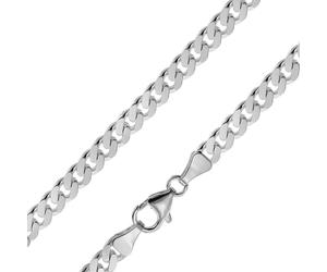 trendor Schmuck Silberkette für Männer 925 Sterlingsilber Flachpanzer 5,4 mm 41963