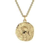 trendor Schmuck Steinbock Sternzeichen Ø 20 mm Herrenkette Gold auf Silber 39070-01