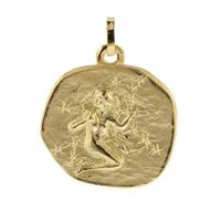trendor Sternzeichen-Anhänger Jungfrau 333 Gold 20 mm Goldanhänger für Damen, Herren und Kinder, Tierkreiszeichen Echtgold Anhänger 08982-09
