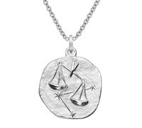 trendor Schmuck Sternzeichen Waage Ø 20 mm und Halskette 925 Silber 51610-10