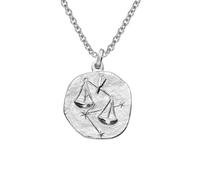 trendor Schmuck Sternzeichen Waage mit Halskette 925 Silber Ø 16 mm 08441-10