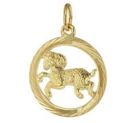 trendor Schmuck 39000-04 Sternzeichen Widder 333 Gold Anhänger Ø 16 mm