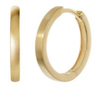 trendor Schmuck Unisex Ohrringe Klapp-Creolen Gold 333/8K 16x2 mm 21694