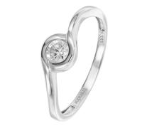 trendor Schmuck Verlobungsring Weißgold 333 / 8 Karat Damenring mit Zirkonia 39352