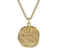 trendor Schmuck Waage Sternzeichen Ø 20 mm Herren-Halskette Gold auf Silber 39070-10