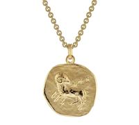 trendor Schmuck Widder Sternzeichen Ø 20 mm Herren-Halskette Gold auf Silber 39070-0