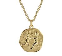 trendor Schmuck Zwilling Sternzeichen Ø 20 mm Herrenkette Gold auf Silber 39070-06