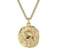 trendor Schmuck Steinbock Sternzeichen Ø 20 mm Herrenkette Gold auf Silber 39070-01