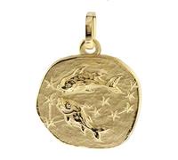 trendor Schmuck 08727 Sternzeichen-Anhänger Fische 333 Gold 16 mm