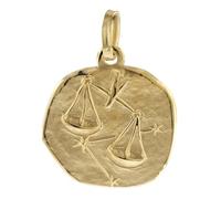 trendor Schmuck 08734 Sternzeichen-Anhänger Waage 333 Gold 16 mm