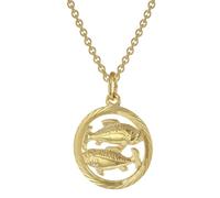 trendor Schmuck 75940-03 Sternzeichen Fische Gold 333 Anhänger Ø 16 mm + Halskette