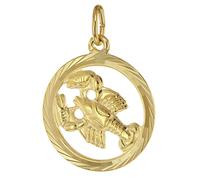 trendor Schmuck 39000-07 Sternzeichen Krebs 333 Gold Anhänger Ø 16 mm