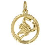 trendor Schmuck 39000-11 Sternzeichen Skorpion 333 Gold Anhänger Ø 16 mm