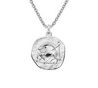 trendor Sternzeichen Steinbock mit Halskette 925 Silber Ø 16 mm Tierkreiszeichen Anhänger Sterlingsilber für Damen, Herren oder Kinder, 08441-01-50 50 cm