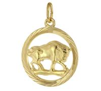 trendor Schmuck 39000-05 Sternzeichen Stier 333 Gold Anhänger Ø 16 mm