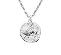 trendor Sternzeichen Stier mit Halskette 925 Silber Ø 16 mm Tierkreiszeichen Anhänger Sterlingsilber für Damen, Herren oder Kinder, 08441-05-45 45 cm