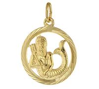 trendor Schmuck 39000-02 Sternzeichen Wassermann 333 Gold Anhänger Ø 16 mm