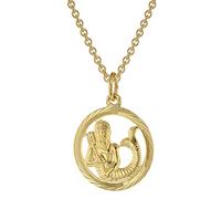 trendor Sternzeichen Wassermann Gold 333 Anhänger Ø 16 mm + Halskette 42 cm, eleganter Halsschmuck mit Tierkreiszeichen aus Echtgold für Damen 75940-02