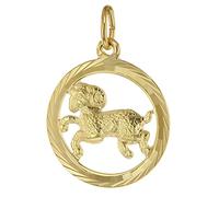 trendor Schmuck 39000-04 Sternzeichen Widder 333 Gold Anhänger Ø 16 mm