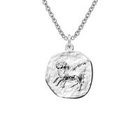 trendor Sternzeichen Widder mit Halskette 925 Silber Ø 16 mm Tierkreiszeichen Anhänger Sterlingsilber für Damen, Herren oder Kinder, 08441-04-45 45 cm