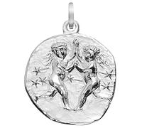 trendor Sternzeichen Zwilling 925 Silber 20 mm Anhänger Tierkreiszeichen für Damen, Herren und Kinder, 08453-06