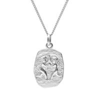 trendor Sternzeichen Zwilling Halskette Silber 925 eleganterTierkreiszeichen Anhänger für Damen oder Herren, Halsschmuck aus Sterlingsilber 15330-06-50 50 cm