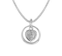 trendor Schmuck Taufkette 925 Silber Taufring mit Engelherz 39577