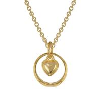 trendor Taufring Anhänger Herz 333 Gold + plattierte Silberkette 39470-40 40 cm