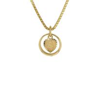 trendor Taufring mit Amorherz Gold 585 an goldplattierter Silberkette 75120-40 40 cm