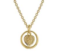 trendor Taufring mit Engelherz Gold 333 an goldplattierter Silberkette 39455-42 42 cm