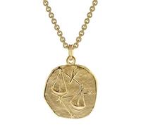 trendor Schmuck Waage Sternzeichen Ø 20 mm Herren-Halskette Gold auf Silber 39070-10