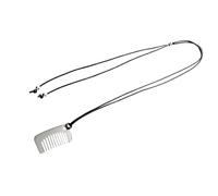 Trendsetzende Halskette mit Haarkamm, stabiler Stahlanhänger, tragbares Schmuck-Accessoire mit stilvollen Stilen, elegantes Design, Party-Halskette
