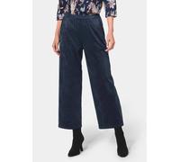 Trendstarke Culotte in Velourslederoptik blau 22 3/4-Länge