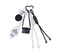 Trendy Camera Design Keychain Alloy Star Charm Hand Woven Nylon Rope Decoration Bag Pendant for Backpack Purse Unique Camera Inspired Keychain