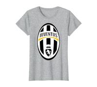Trendy Juventus Sports Club Logo T-Shirt, Damen, Grau Meliert, XS