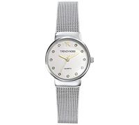 Trendy Kiss Damen-Armbanduhr, Quarz, analog, silberfarbenes Zifferblatt, graues Metall-Armband, TMG10065-31