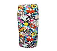 TrendyFashion Damen Elastischer Multi Print Midi Bodycon Rock Damen Tailliert Straight Stretch Bleistift Röhre Büro Rock, Bang Print, 42-44