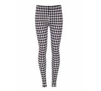 TrendyFashion Damen-Leggings in Übergröße, elastisch, Viskose, Größen 36-52, lange Leggings, Hundezahn, 38-40