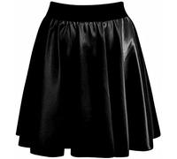 TrendyFashion Damen-Rock mit Wetlook, PVC-Kunststoff, ausgestellt, Skater-Partykleidung, elastischer Bund, Wet-Look ausgestellter Skaterrock, 42-44