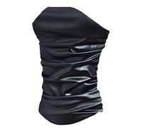 TrendyFashion Damen Sommer Ärmellos Bandeau Top Schlauchweste Top, Wet-Look, 42-44