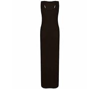 TrendyFashion Damen Sommer Maxi Freizeitkleid Damen Racer Back Lang Strandkleider Plus Size, Schwarz , 42/44