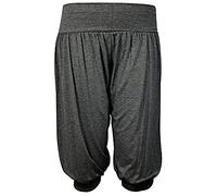 TrendyFashion Haremshose für Damen, Übergröße, 3/4, einfarbig, weite Hose, Größen 36-54, anthrazit, 24-26