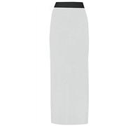 TrendyFashion Langer Maxirock für Damen, elastisch, Stretch, volle Länge, Übergröße 34-54, weiß, 50-52