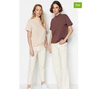 trendyol 2er-Set: Shirts in Beige - Größe L | Damen Tops