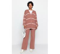 trendyol 2tlg. Outfit in Altrosa - Größe M | Damen Pullover Cardigans