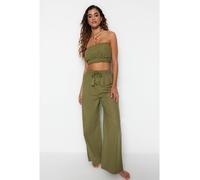trendyol 2tlg. Outfit in Khaki - Größe 38 | Damen Tops
