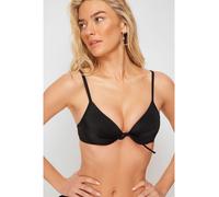 TRENDYOL Damen Bogen Ausführlicher Push-up-bikini-top Bikini Top, Schwarz, 38 EU