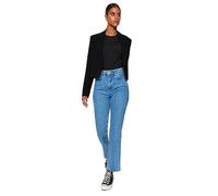 TRENDYOL Blue High Waist Straight Jeans TWOAW24JE00061, Blue, 36