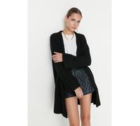 Trendyol Collection Schwarzer, Weicher, Strukturierter Strick-cardigan Mit Weiter Passform für Damen - S